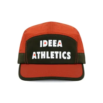 Ideeaideea Polyester Running Cap Unisex Olive Green/Orange Red