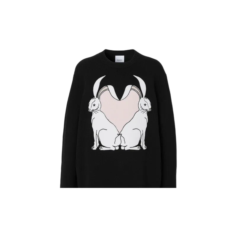 Burberry SS23 The Year Of The Rabbit Knitwear Women's Black New Year Recommendation-3