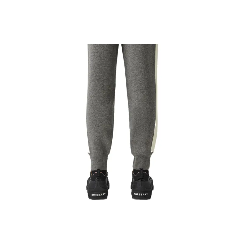 Burberry Knitted Sports Pants Women's Gray-4