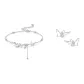 Bracelet+Stud Earrings Clothing Sets[S999 Fine Silver]