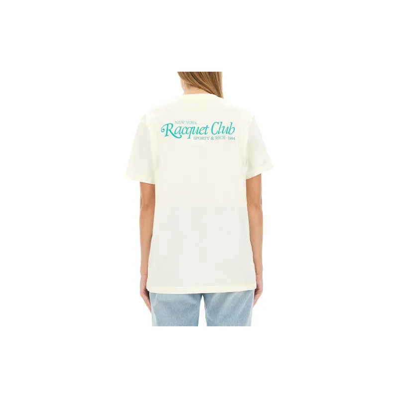 SPORTY & RICH Logo print T shirt-1
