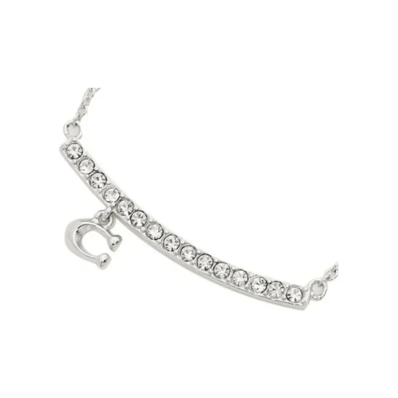 COACH Brass Necklaces Women's Silver-3
