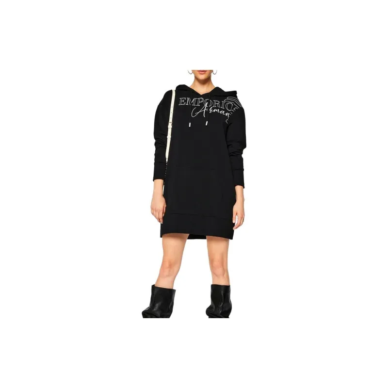 EMPORIO ARMANI SS23 Long Sleeved Dress Women's Black-1