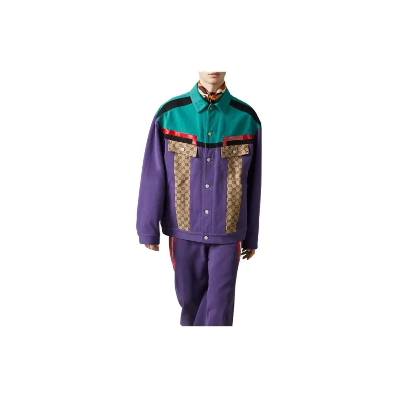 GUCCI Jackets Coats Men's Purple-2