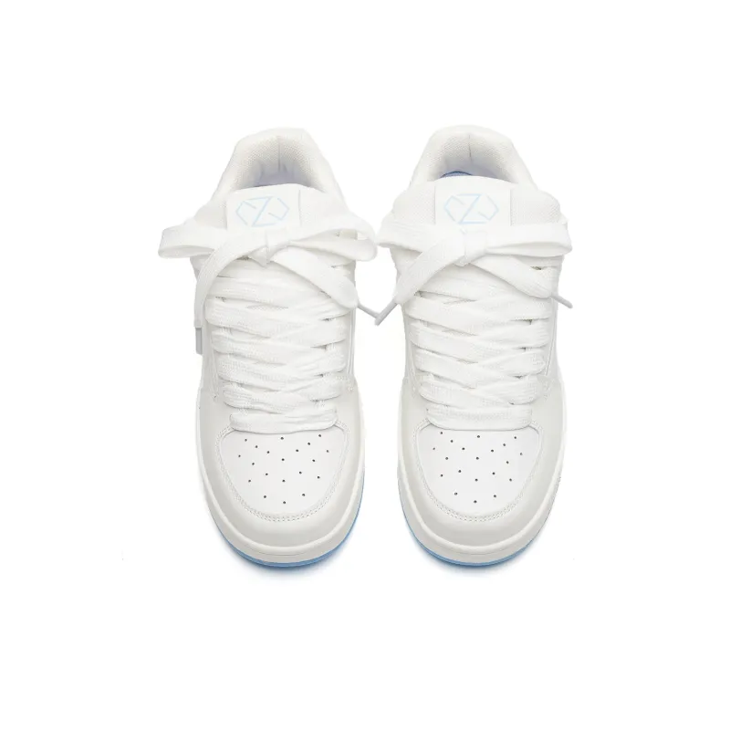 7 SEVFUN Low Top Skateboard Shoes Unisex Gradient White Blue Box Included-3