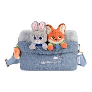 POTDEMIEL Disney/Disney Polyester Zootopia Judy Nick Shoulder Bag Regular Women's Gray Blue