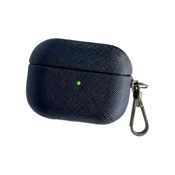 Compatibility AirPods 3/1/2/Pro 2 PC Niche Cross Leather Texture Minimalist Style Fully Enclosed Headphone Cases