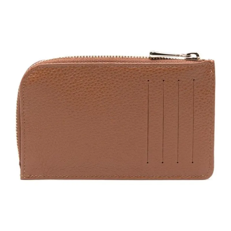 LONGCHAMP Le Foulonné Cow Leather Card Holder Men's Caramel-1