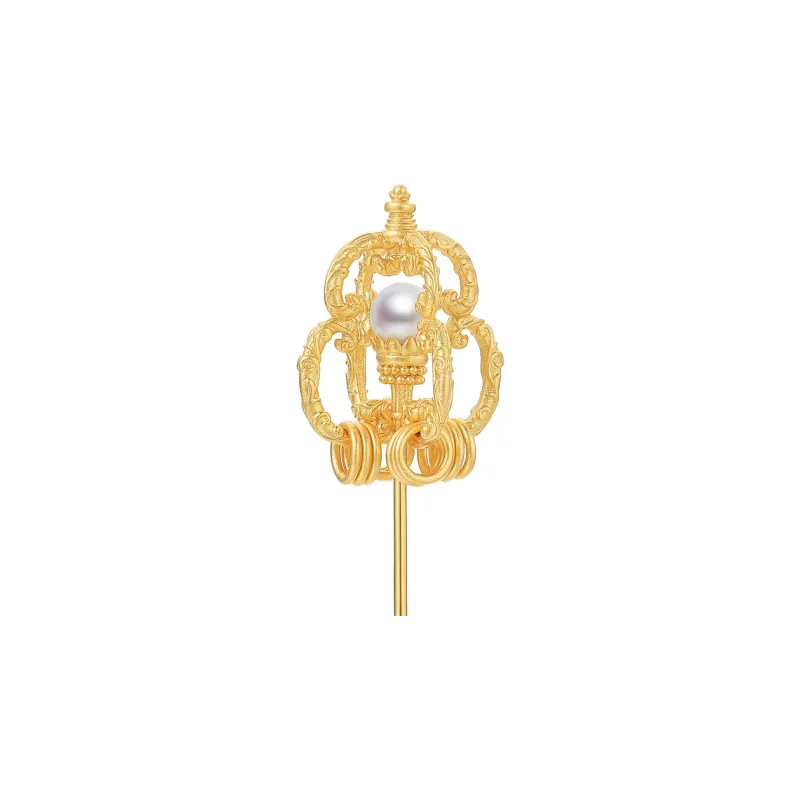 WUJINBAOZHU 18K Gold Plated Copper Brooches Women's-7