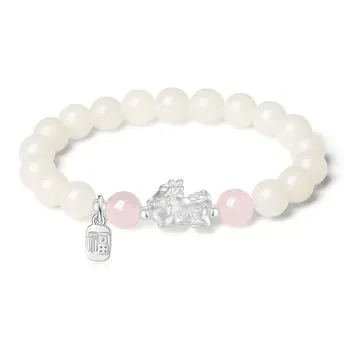 TUTAE White Jade Bodhi Bracelets Women's