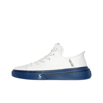 Snoop Dogg x Skechers Slip Ins Anti-Slip Wear-Resistant Low-Top Canvas Shoes Men's White Blue