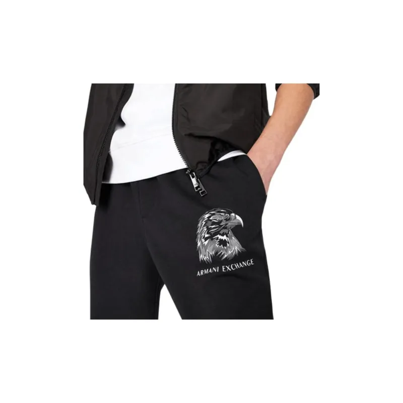 ARMANI EXCHANGEAE SS22 Knitted Sports Pants Men's Black-4