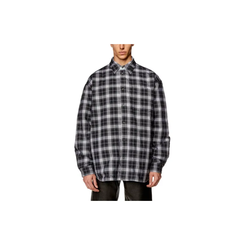 DIESEL S Dewny Double Check A Reversible Padded Overshirt-4