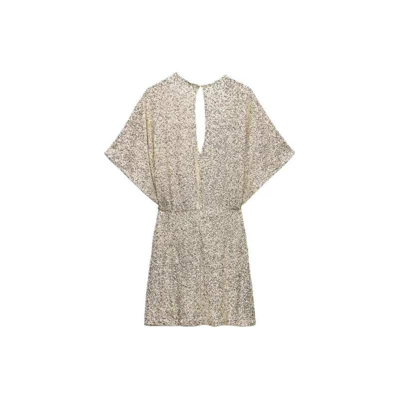 ZARA Short Sleeved Dresses Women's Silver-1