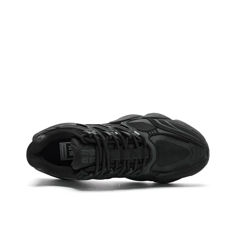 QIAODAN Breathable Lightweight Low Top Casual Shoes Men's Black Iron Gray-3
