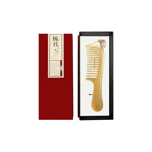 Cow Daddy Natural Curl Wide-Tooth Comb Goat Horn Comb Smooth Hair Massage Scalp And Head Meridian Comb