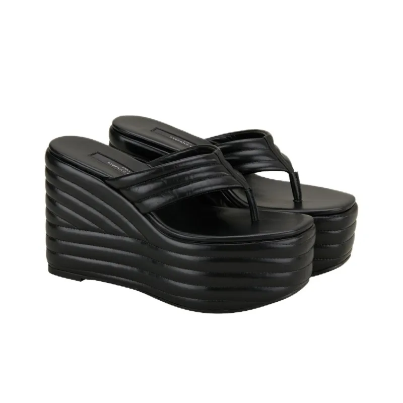 ZARA Stefano Pilati Collaboration Abrasion-Resistant Flip Flops Women's Black-3