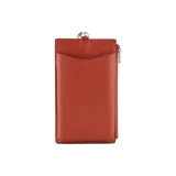 ARMANI EXCHANGEAE Polyurethane One Shoulder Crossbody Neck Hanging Cell Phone Pouch Men's Red Brown