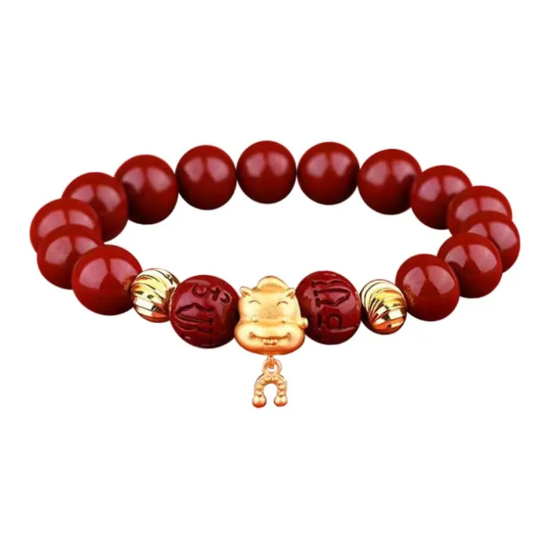Strange Snow Reconstructed Cinnabar Bracelets Unisex-12