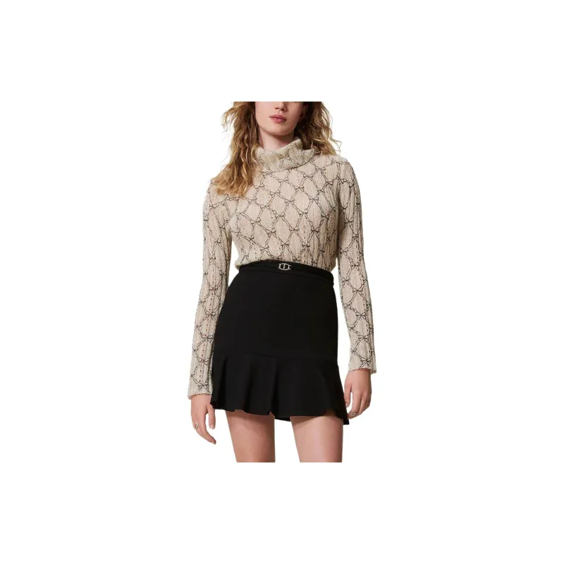 Twinset Roll neck Printed Sweater-1