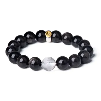 BLESSED BULLET Obsidian Bracelets Women's
