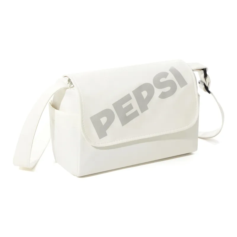 Pepsi Fabric Backpack Crossbody Bag Shoulder Bag Envelope Bag Unisex Black/White-7