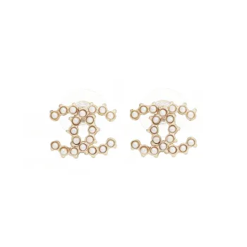 CHANEL Metal Earrings Women's Gold