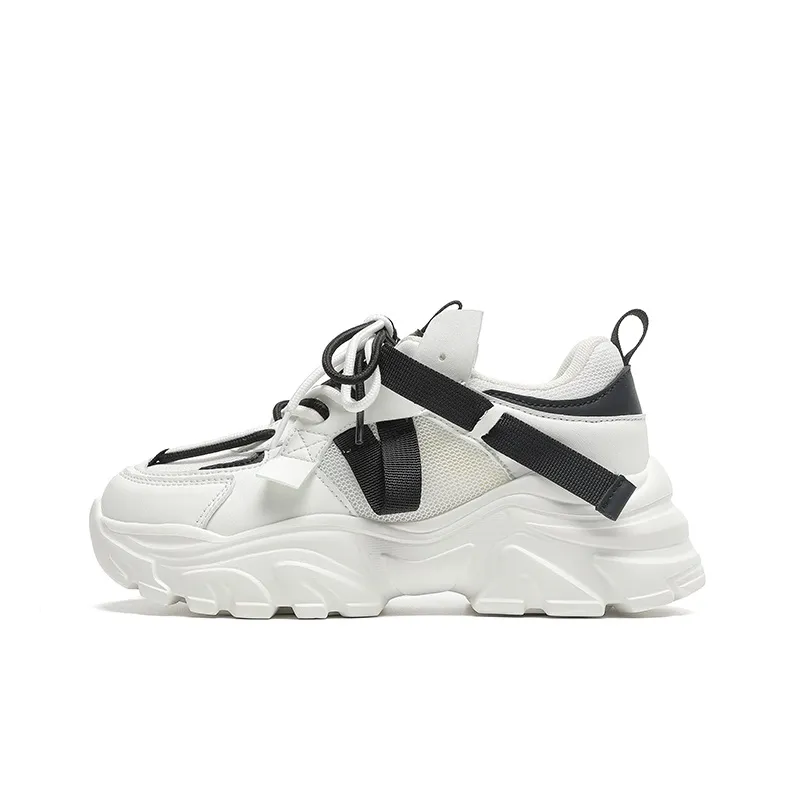 Mulinsen Slip Resistant, Abrasion Resistant, Lightweight, Height Increasing Low Top Chunky Sneakers Women's-7