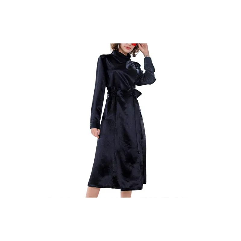 BESIONIA SS23 Trench Coat Women's Black-1