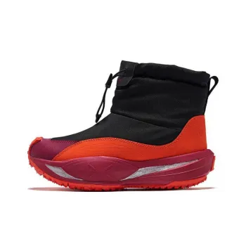Erke AskWarm 2.0 Lightweight Warm High Top Casual Shoes Women's Jet Black Sunset Red