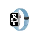 Small Round Pendant Silicone Foldable Magnetic, Sky Blue