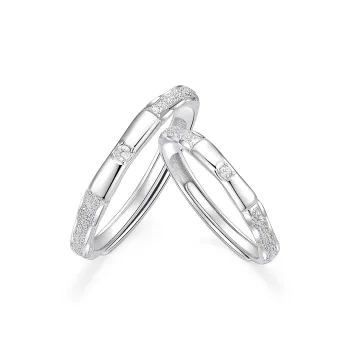 I Do&Co. 925 Sterling Silver Synthetic Cubic Zirconia Rings Unisex