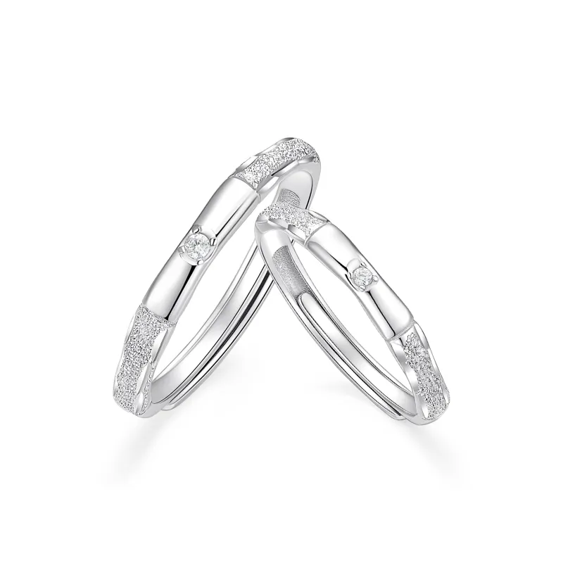 I Do&Co. 925 Sterling Silver Synthetic Cubic Zirconia Rings Unisex-0