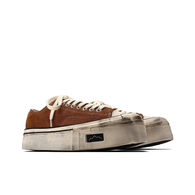 Fang Sanhuo Wear Resistant Slip Resistant Low Top Skateboard Shoes Unisex Brown-2