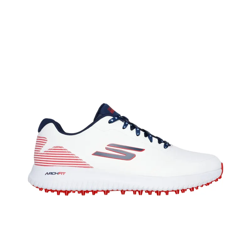 Skechers Arch Fit Wear-Resistant Water-Resistant Support Low-Top Golf Shoes Men's White Red-1