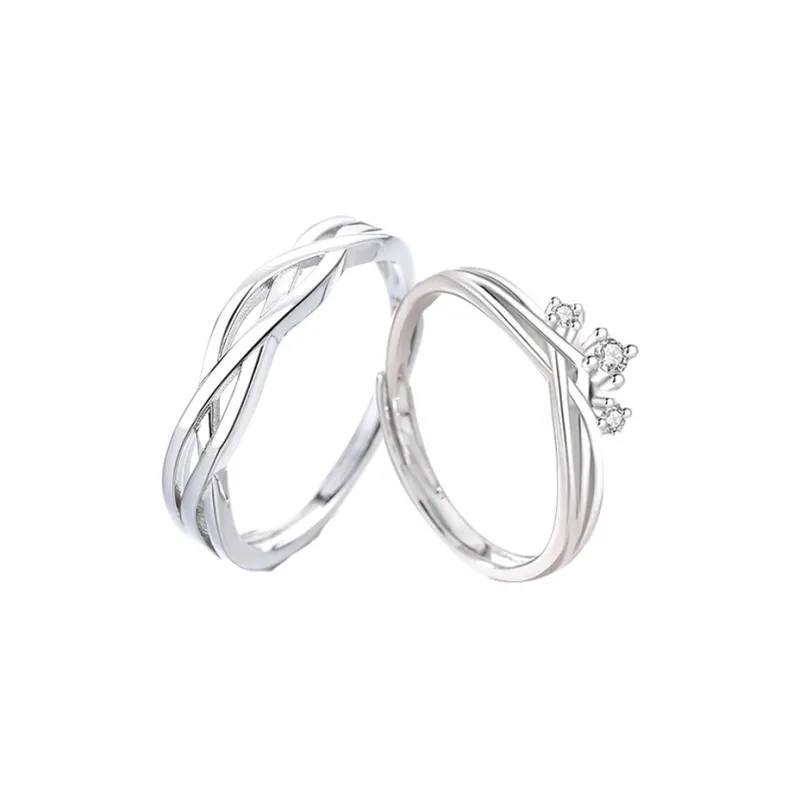 Onakiiko S925 Silver Ring Pair Unisex Gifts-0