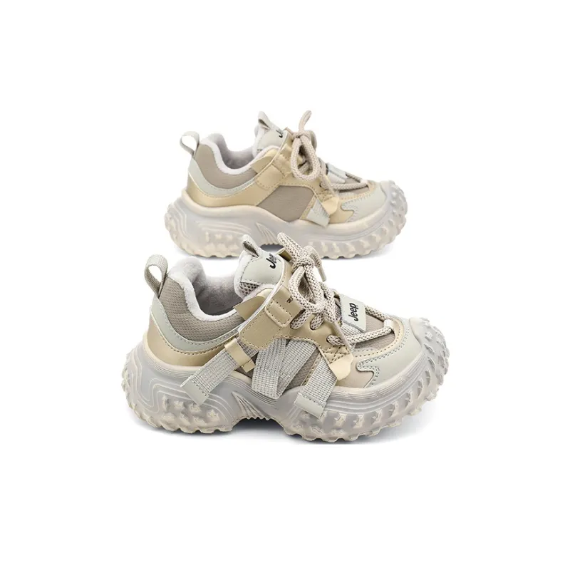 Jeep Slip Resistant Cushioning Wear Resistant Warm Kids Lifestyle Shoes Champagne Gold Kids'-5