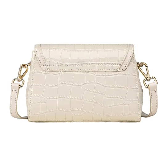 MILLIE'S Cow Split Leather Bonded Synthetic Leather Shoulder Bag Crossbody Bag Regular Women's Black/White-8