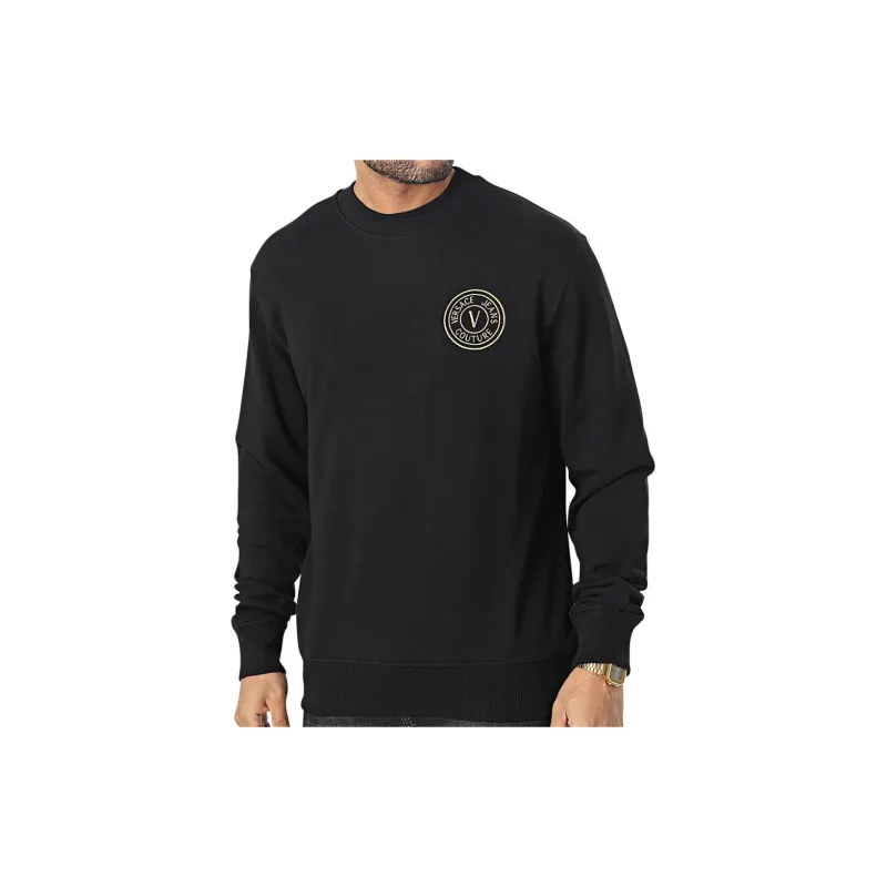 VERSACE JEANS COUTURE Loho Embroidered Crewneck Knitted Jumper-4