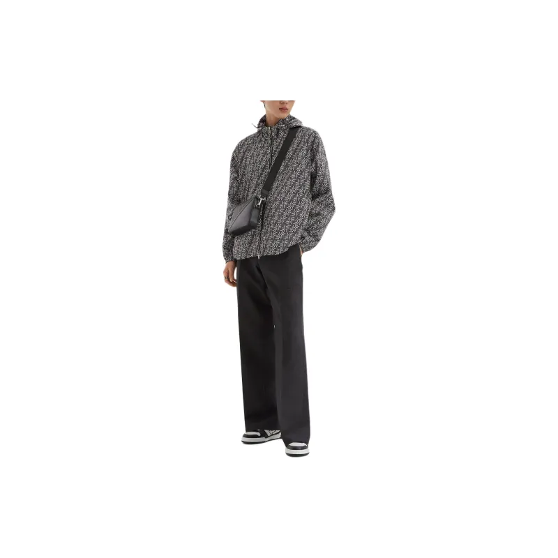 FENDI Ff Jacquard Hooded Tunic Jacket-2