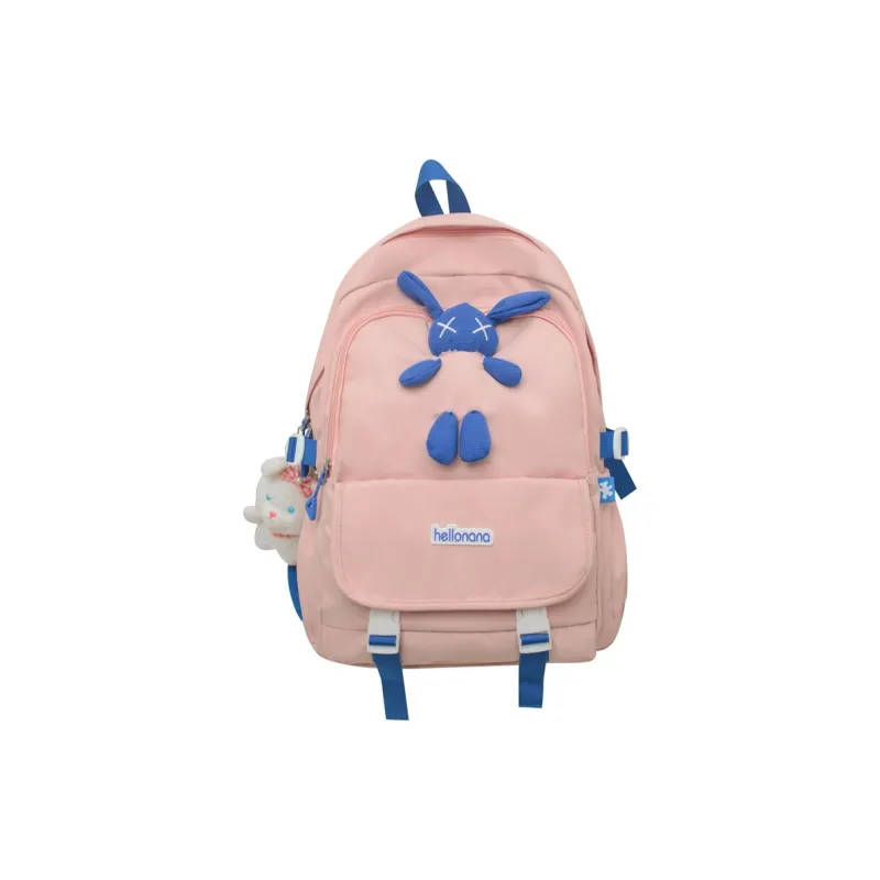 NX DOUGHNUT Nylon Backpack Unisex White Pink Blue Black-3