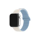 Apple Silicone Magnetic Loop Buckle, White & Blue
