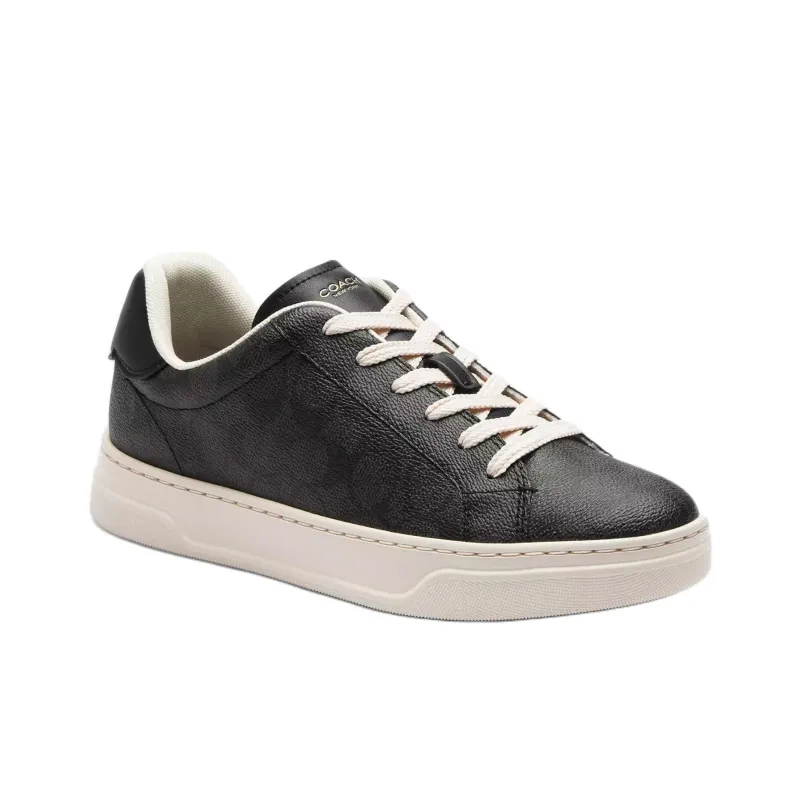 COACH High Line Low Top Skateboard Shoes Women's Black-2