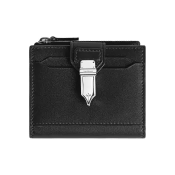 MONTBLANC Soft Leather Series Grain Cow Leather Wallet Mini Men's Black