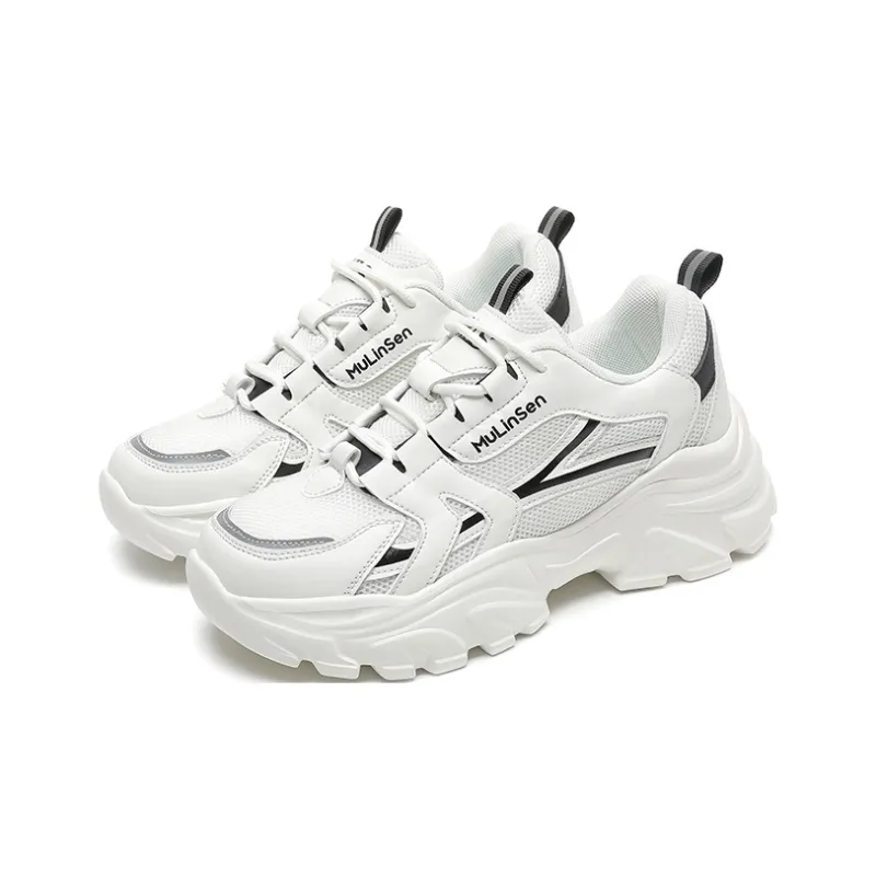 Mulinsen Slip Resistant, Abrasion Resistant, Lightweight Low Top Chunky Sneakers Women's-2