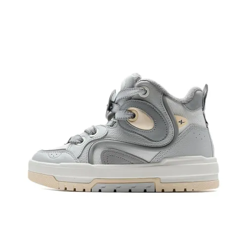 XTEP Durable Warm Mid Top Casual Shoes Women's Gray