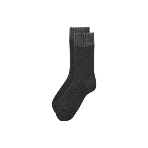 UNIQLO Knee High Socks Men's 1 Pack Dark Gray