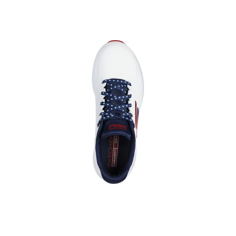 Skechers Arch Fit Wear-Resistant Water-Resistant Support Low-Top Golf Shoes Men's White Red-3