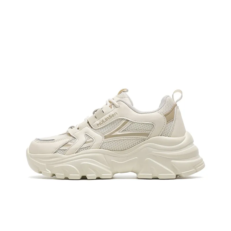 Mulinsen Slip Resistant, Abrasion Resistant, Lightweight Low Top Chunky Sneakers Women's-7
