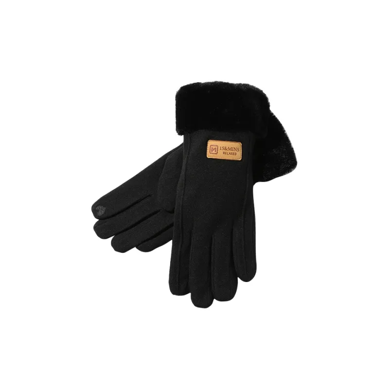 15 MINS Polyester Elastane Knit Gloves Women's Multiple Colors-5